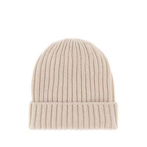 Fedeli Men Sand Cashmere Beanie Hat